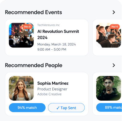 Linkberry recommendations for relevant people and events